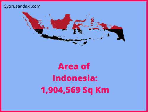 Area of Indonesia compared to Kansas