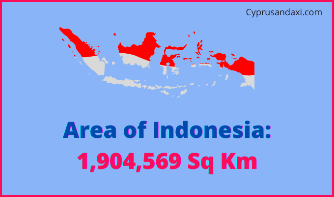 Area of Indonesia compared to Maine