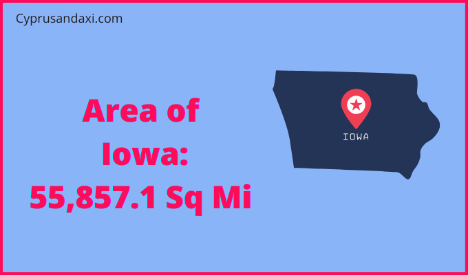 Area of Iowa compared to China
