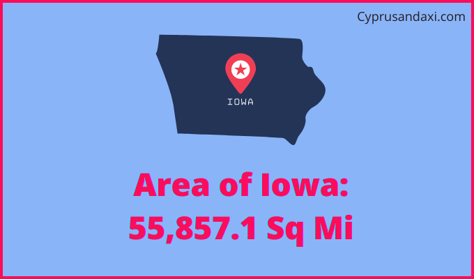 Area of Iowa compared to Qatar