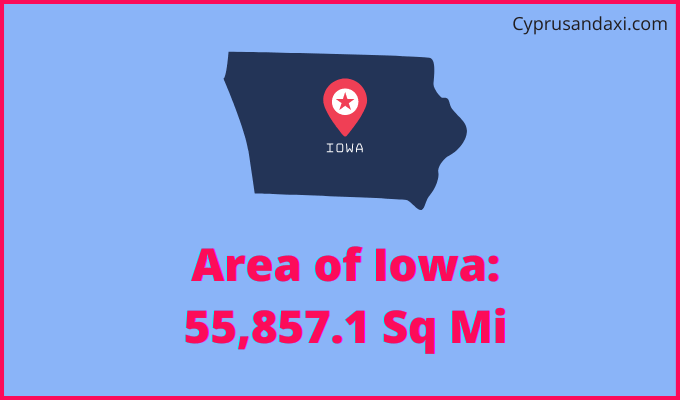 Area of Iowa compared to Sri Lanka
