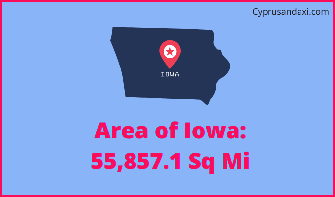 Area of Iowa compared to Syria