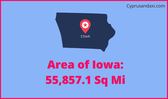 Area of Iowa compared to Uganda