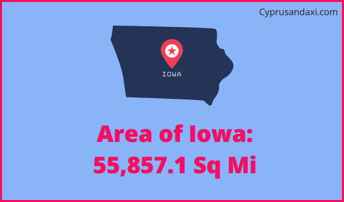Area of Iowa compared to the Philippines