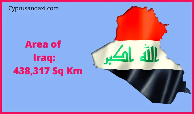 Area of Iraq compared to Indiana
