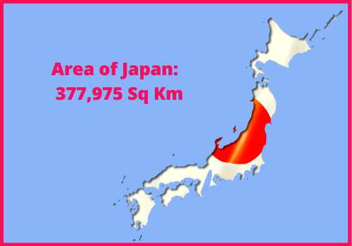 Area of Japan compared to Iowa