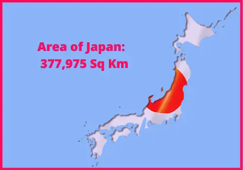 Area of Japan compared to Louisiana