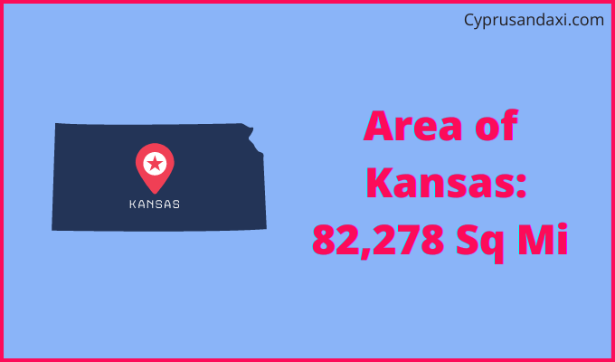 Area of Kansas compared to India