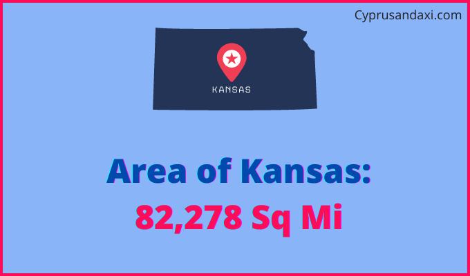 Area of Kansas compared to South Korea