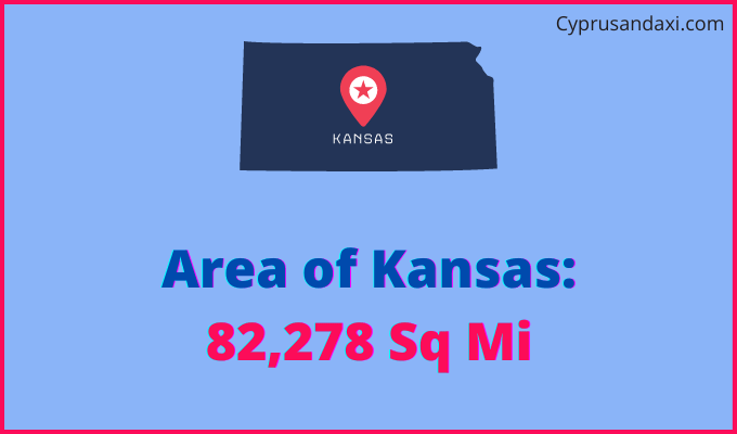 Area of Kansas compared to Tunisia