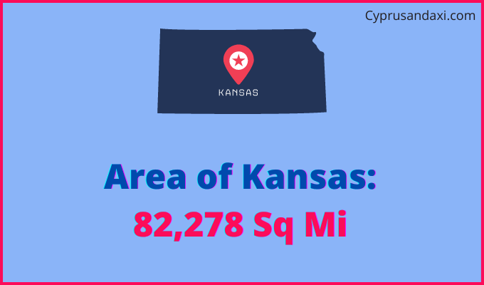 Area of Kansas compared to the Dominican Republic