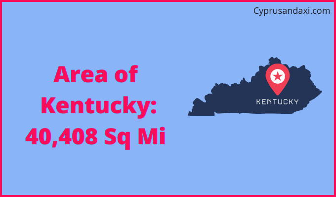 Area of Kentucky compared to Cambodia