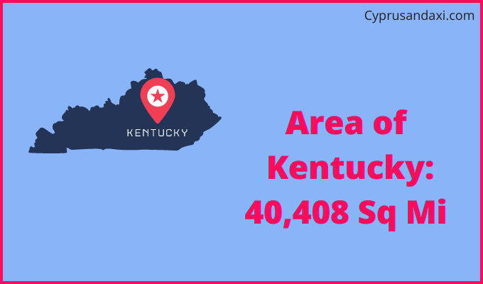 Area of Kentucky compared to Latvia