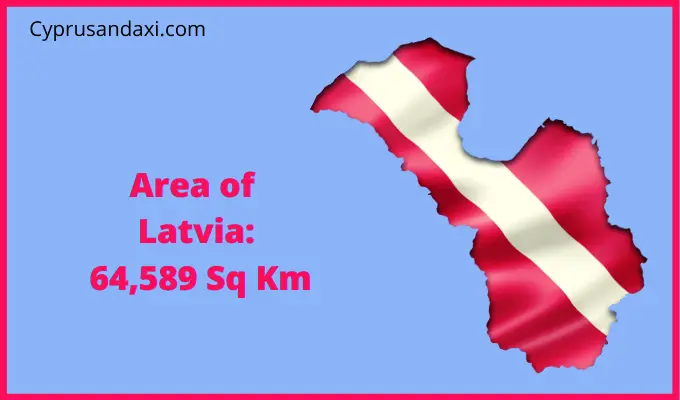 Area of Latvia compared to Kansas