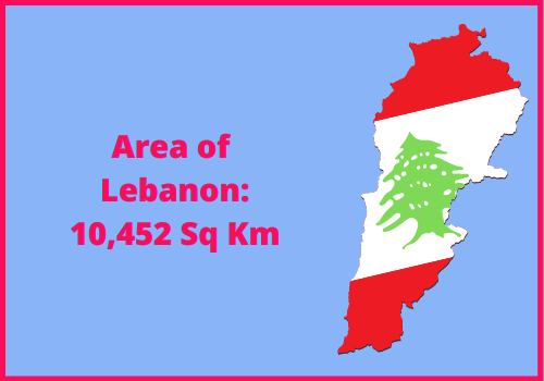 Area of Lebanon compared to Maine