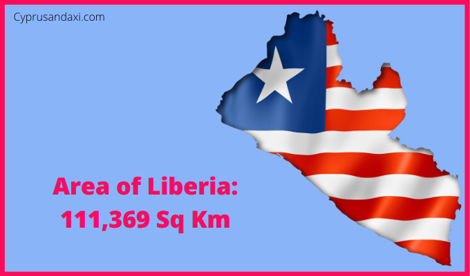 Area of Liberia compared to Kansas