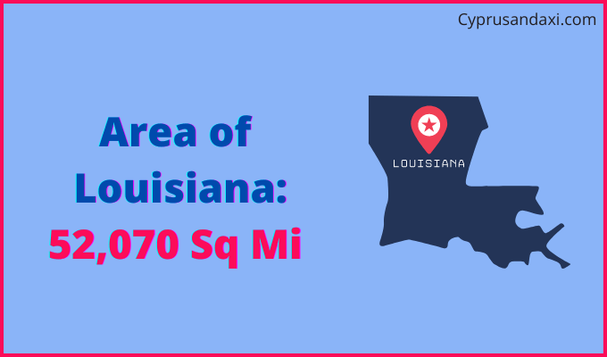 Area of Louisiana compared to Brunei