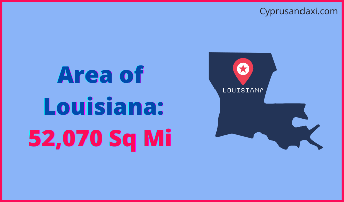 Area of Louisiana compared to Colombia