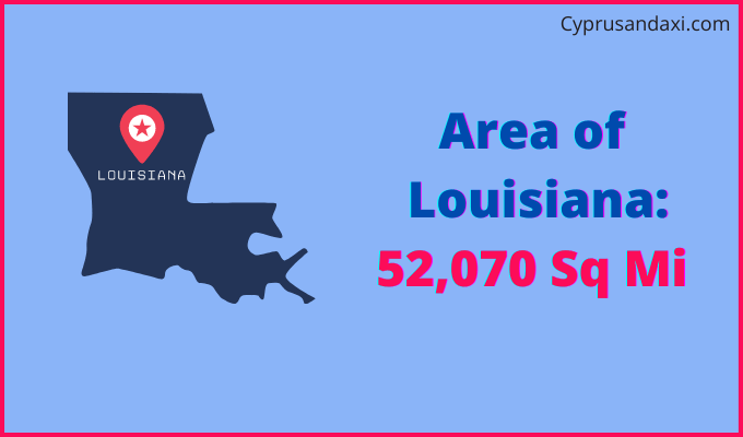 Area of Louisiana compared to Israel