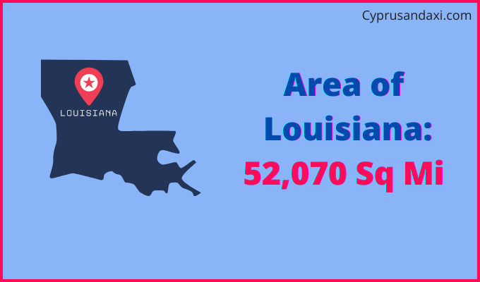 Area of Louisiana compared to Lithuania