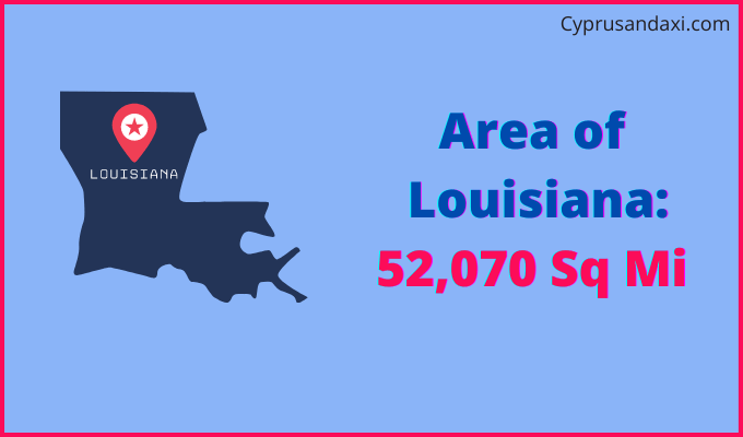 Area of Louisiana compared to Luxembourg