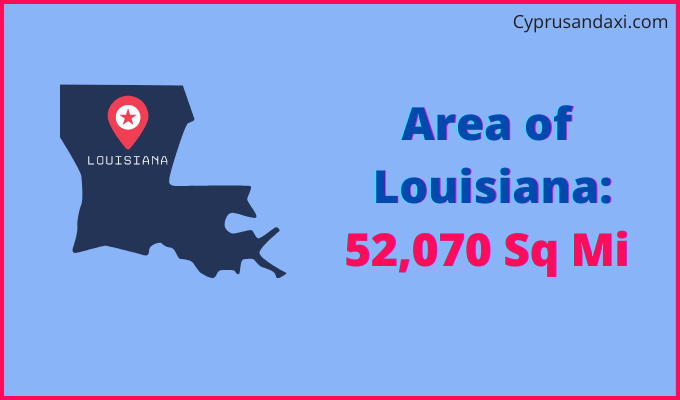 Area of Louisiana compared to Pakistan