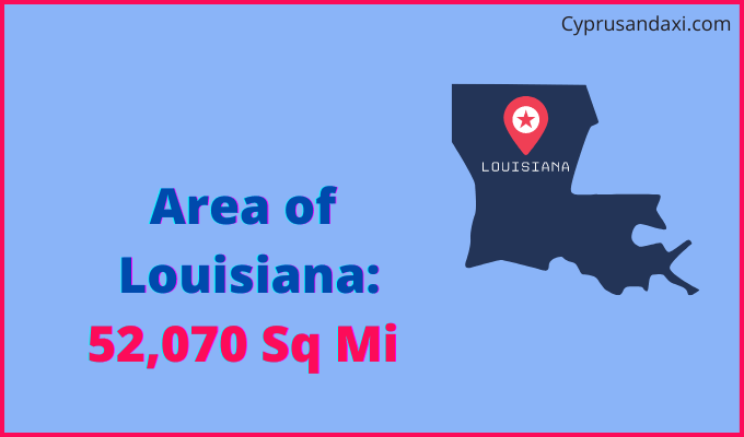 Area of Louisiana compared to Saudi Arabia