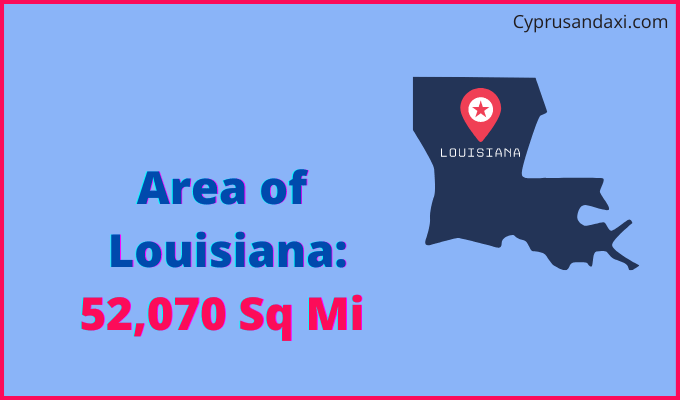Area of Louisiana compared to Serbia