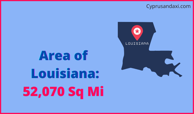 Area of Louisiana compared to Switzerland