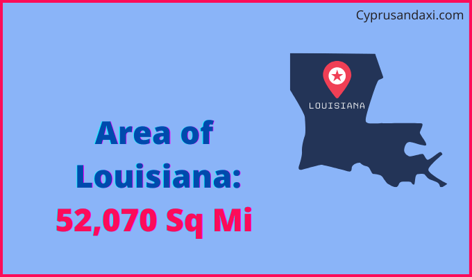 Area of Louisiana compared to Zambia