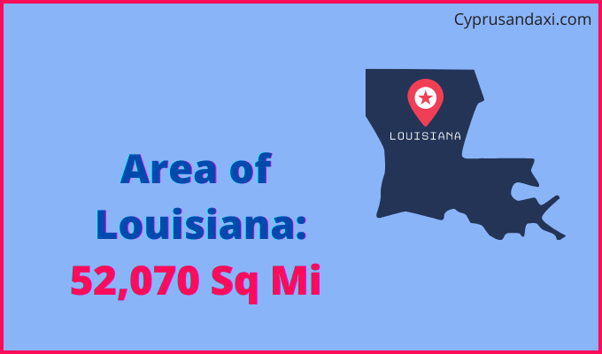 Area of Louisiana compared to Zimbabwe