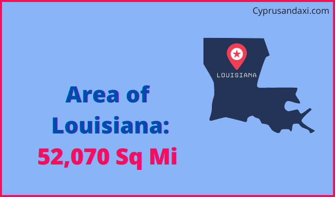 Area of Louisiana compared to the Netherlands