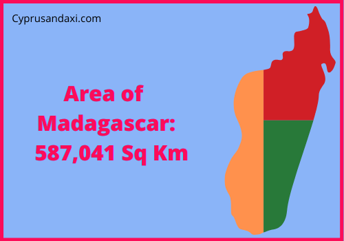 Area of Madagascar compared to Kansas