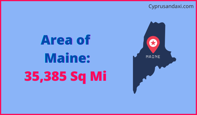 Area of Maine compared to Bahrain