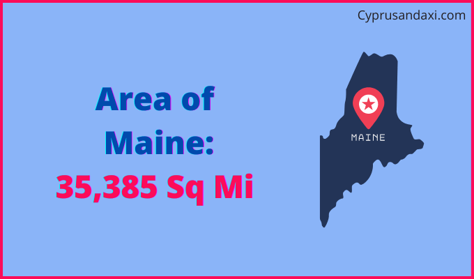 Area of Maine compared to Belgium