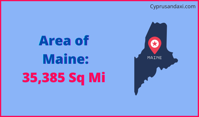 Area of Maine compared to Cambodia