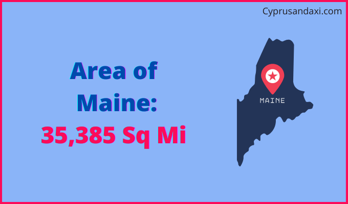 Area of Maine compared to Denmark