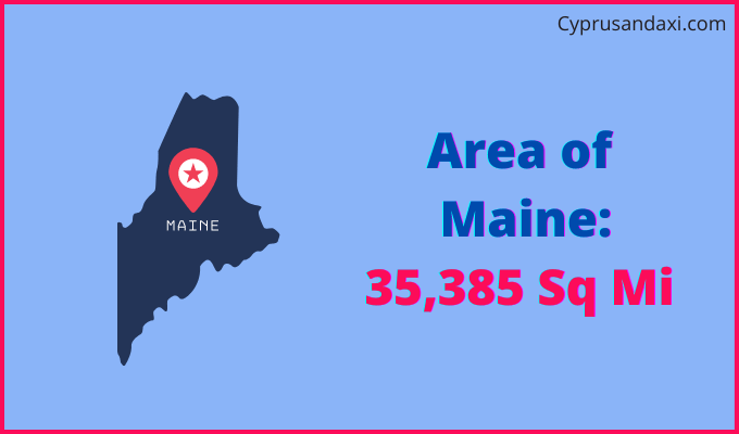 Area of Maine compared to India