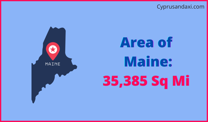 Area of Maine compared to Maldives