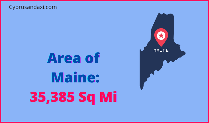 Area of Maine compared to South Korea