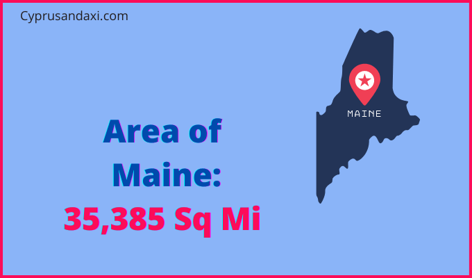 Area of Maine compared to Uruguay