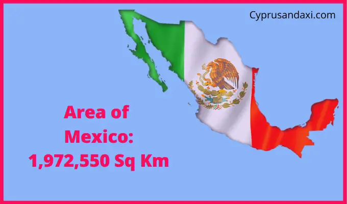 Area of Mexico compared to Maine