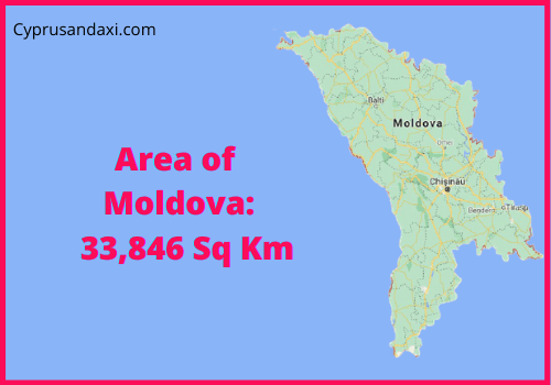Area of Moldova compared to Indiana