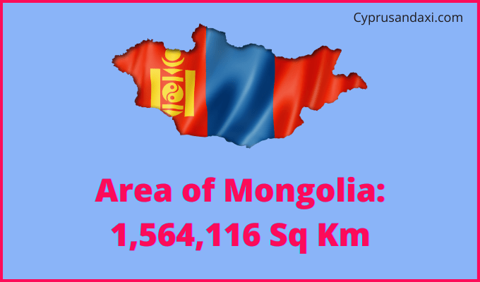 Area of Mongolia compared to Indiana