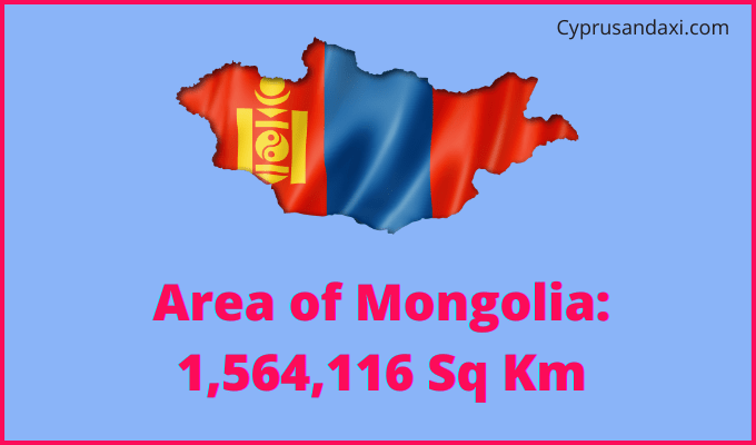 Area of Mongolia compared to Maine