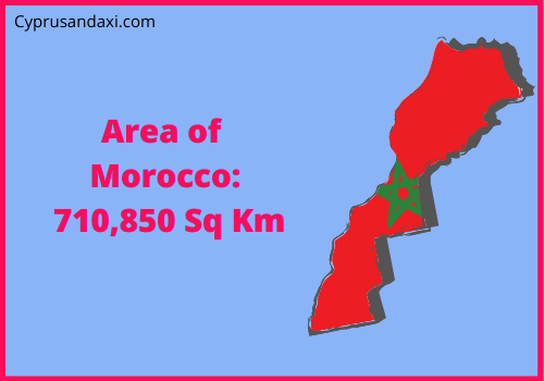 Area of Morocco compared to Indiana