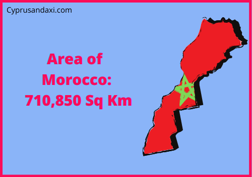 Area of Morocco compared to Louisiana