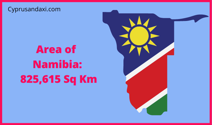 Area of Namibia compared to Indiana