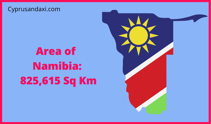 Area of Namibia compared to Iowa