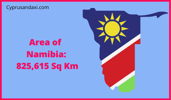 Area of Namibia compared to Louisiana